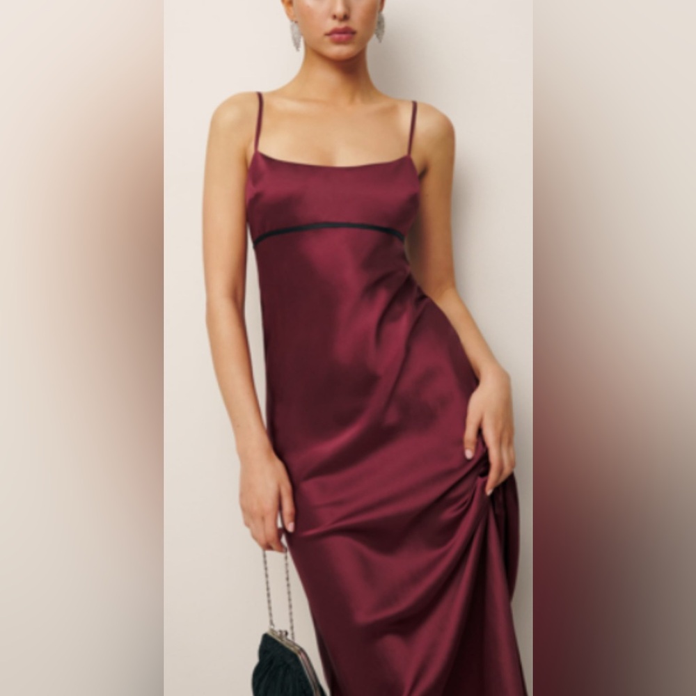 REFORMATION - Kailyn Silk Dress In Chianti, size 0